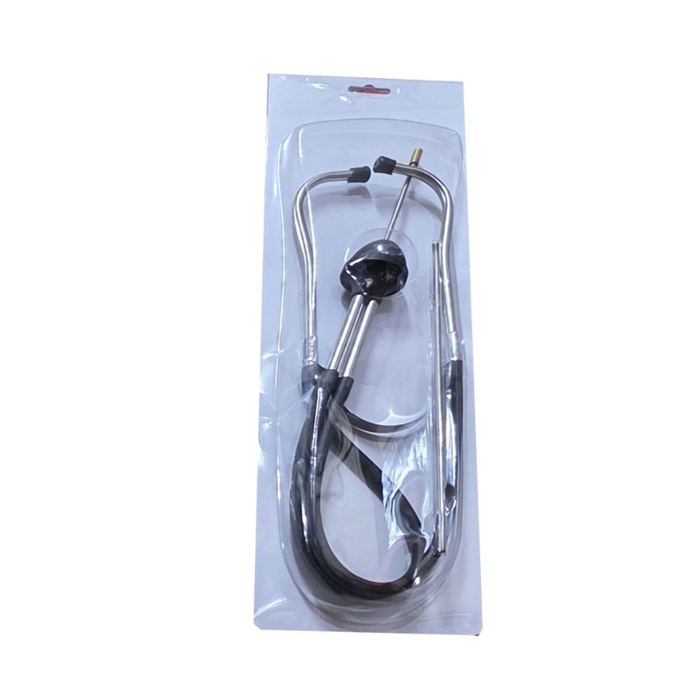 Automotive stethoscope in retail packaging with metal probe.