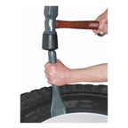 Truck tyre bead breaking driving iron with wide striking head