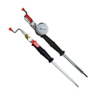 TIGF Fast Air Chuck tools showing meter and no-meter variants with long steel barrel and bent-head chuck