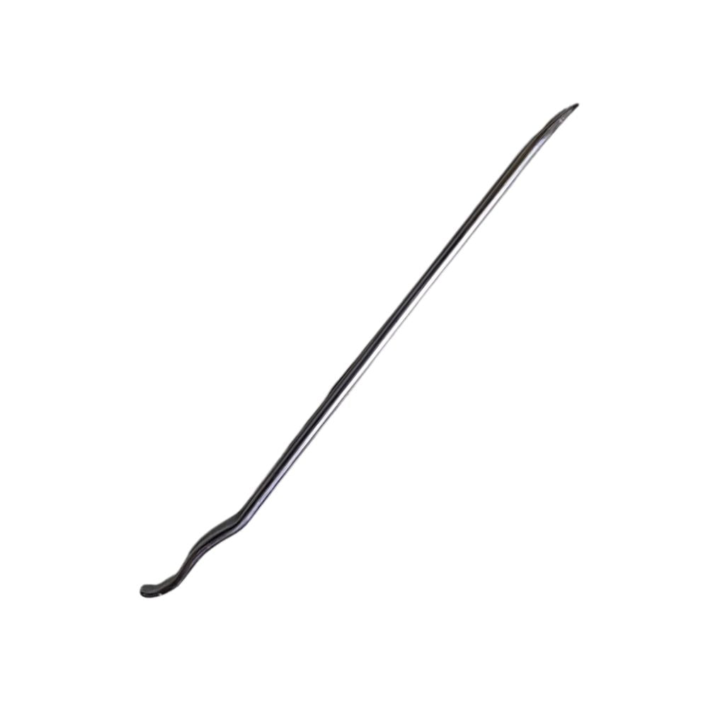 Special bend tyre lever made from CR-V steel for recessed areas.