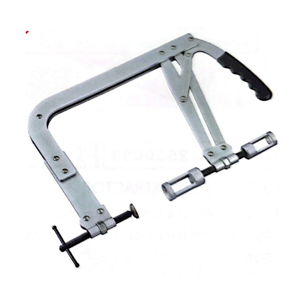 Valve spring compressor with G-frame and ergonomic handle
