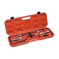 Valve spring compressor tool set in long red molded case
