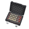 24-piece oil pan thread repair kit in black foam-lined case
