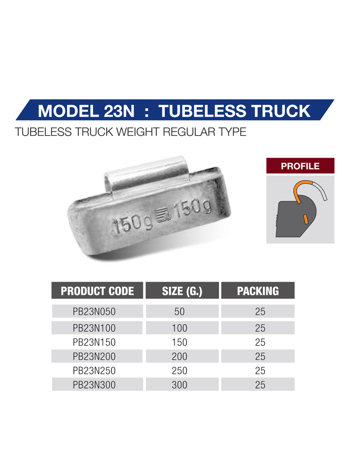 LW: TUBELESS TRUCK 23N