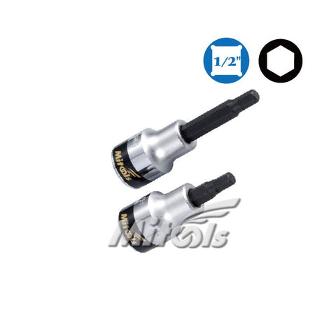 1/2S9: 1/2"DR. Hex Bit Socket 9mm