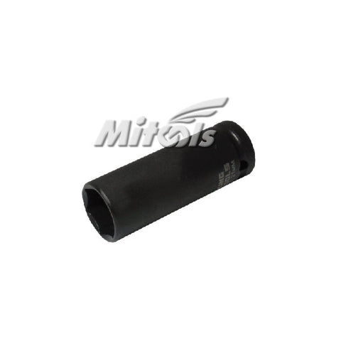 1/2"DR. Deep Thin Wall Impact Socket 6PT (Long / Black)