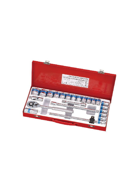 1/2S24PCS: 1/2''DR 24PCS SOCKET SET 6PT(MITOOLS BRAND)