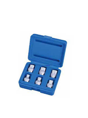 BB406M: 1/2''DR ONE-PIECE SPLINE BIT SOCKET SET